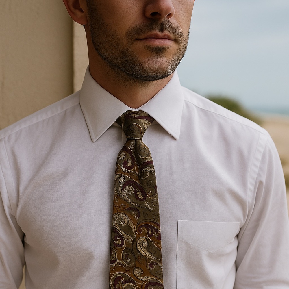 Valentino Cravatte 100% Silk Paisley Tie Made in Italy